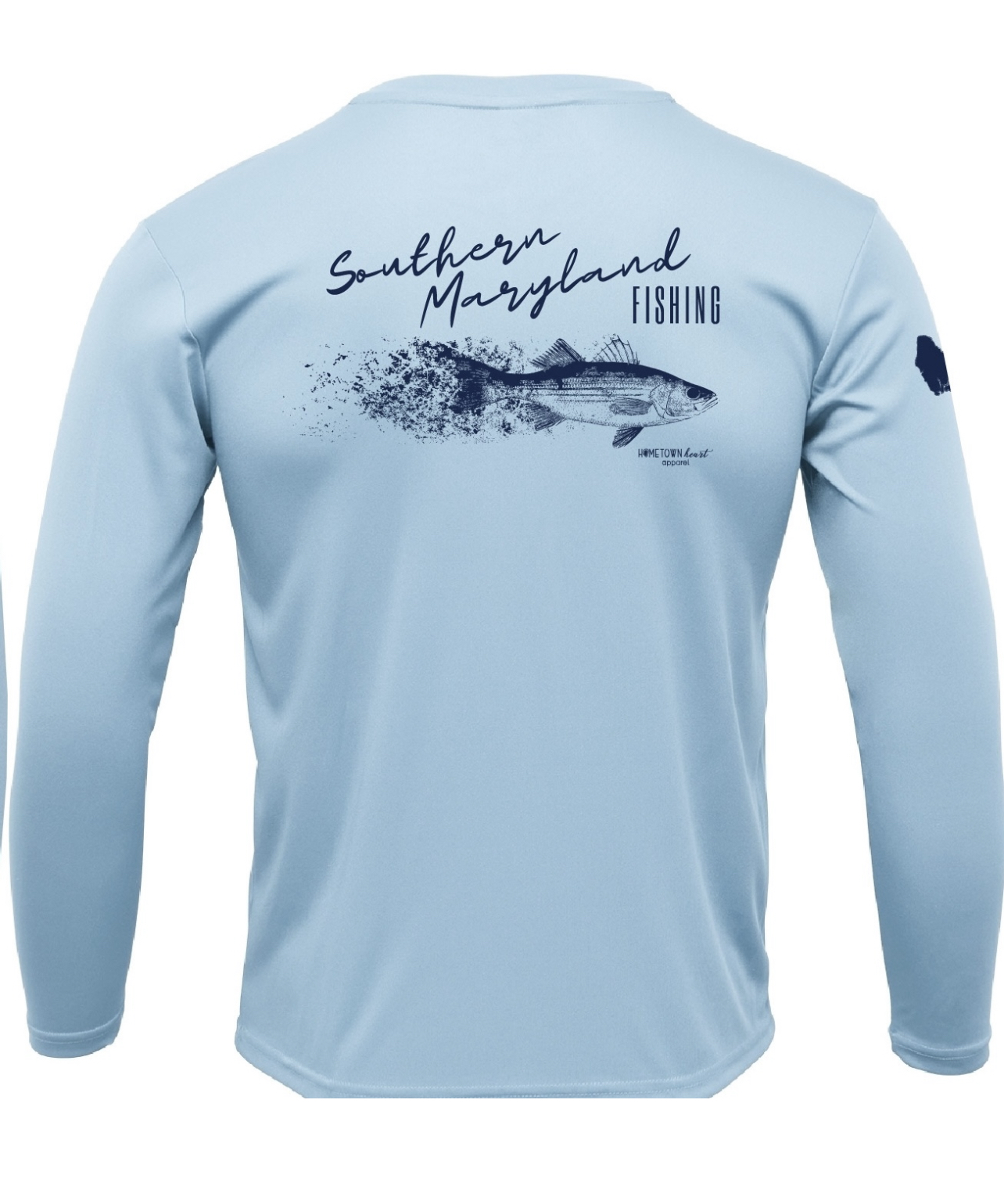 Southern Maryland Fishing Unisex Sun Shirt – ICE BLUE – Hometown